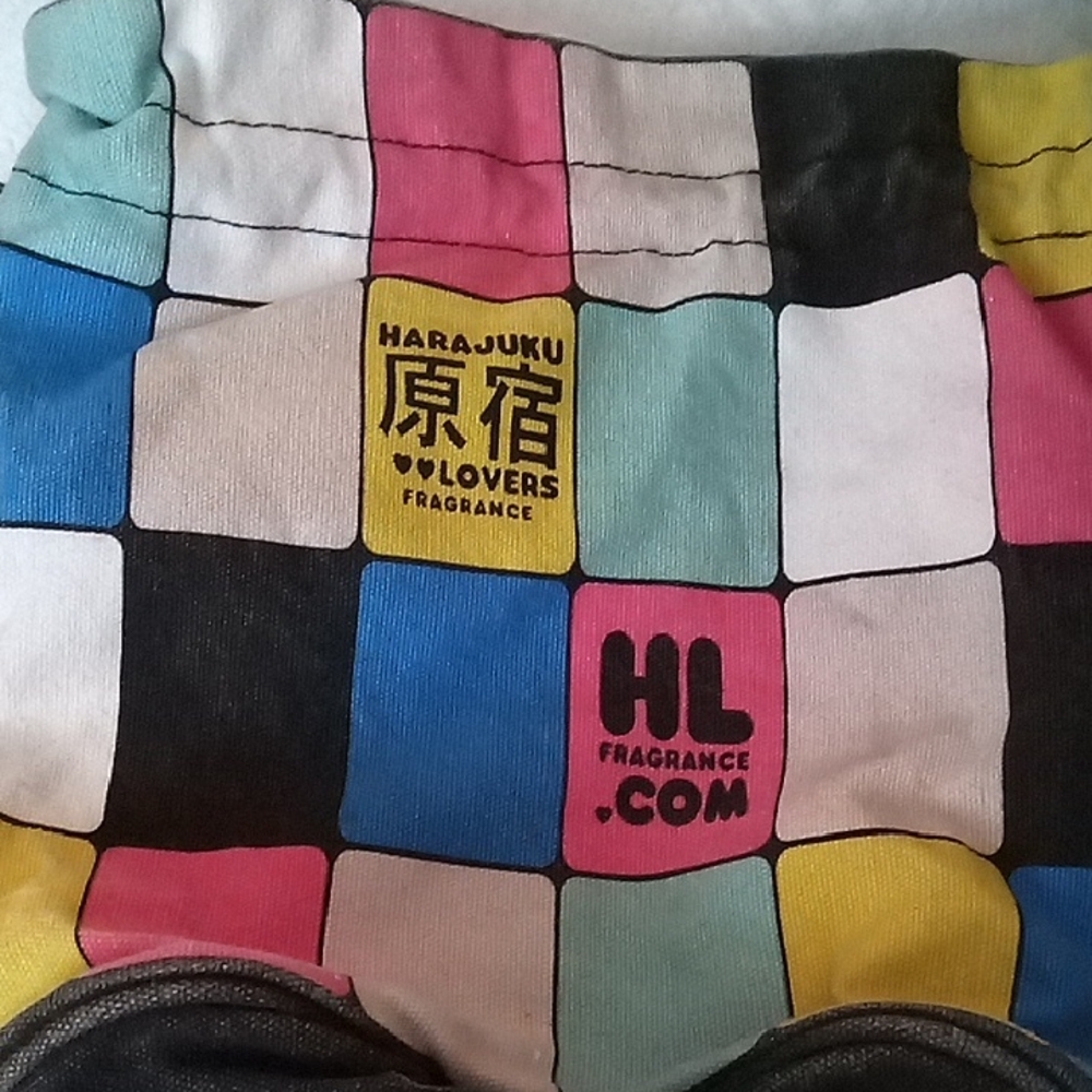 Harajuku Lovers Multicolor Checkerboard Tote with Logo